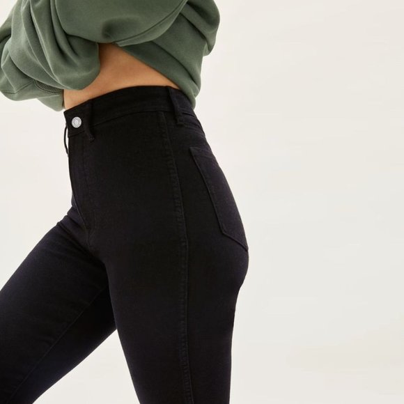 Everlane The Way-High Clean Front Skinny Jeans in Coal Black New - Picture 3 of 16